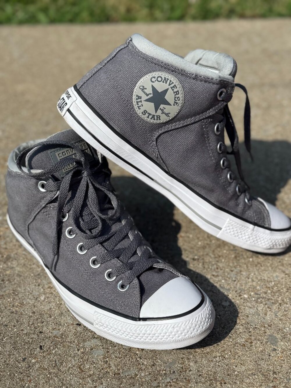 Converse High Street Hi  Mens 9 Womens 11 Gray Y2K Skater Grunge Sneakers 4077